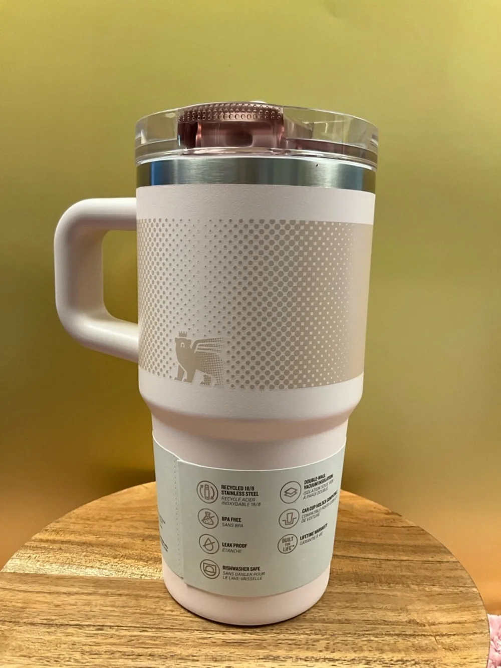 Stanley Pink Insulated Tumbler with Handle and Straw Lid - Picture 2 of 7
